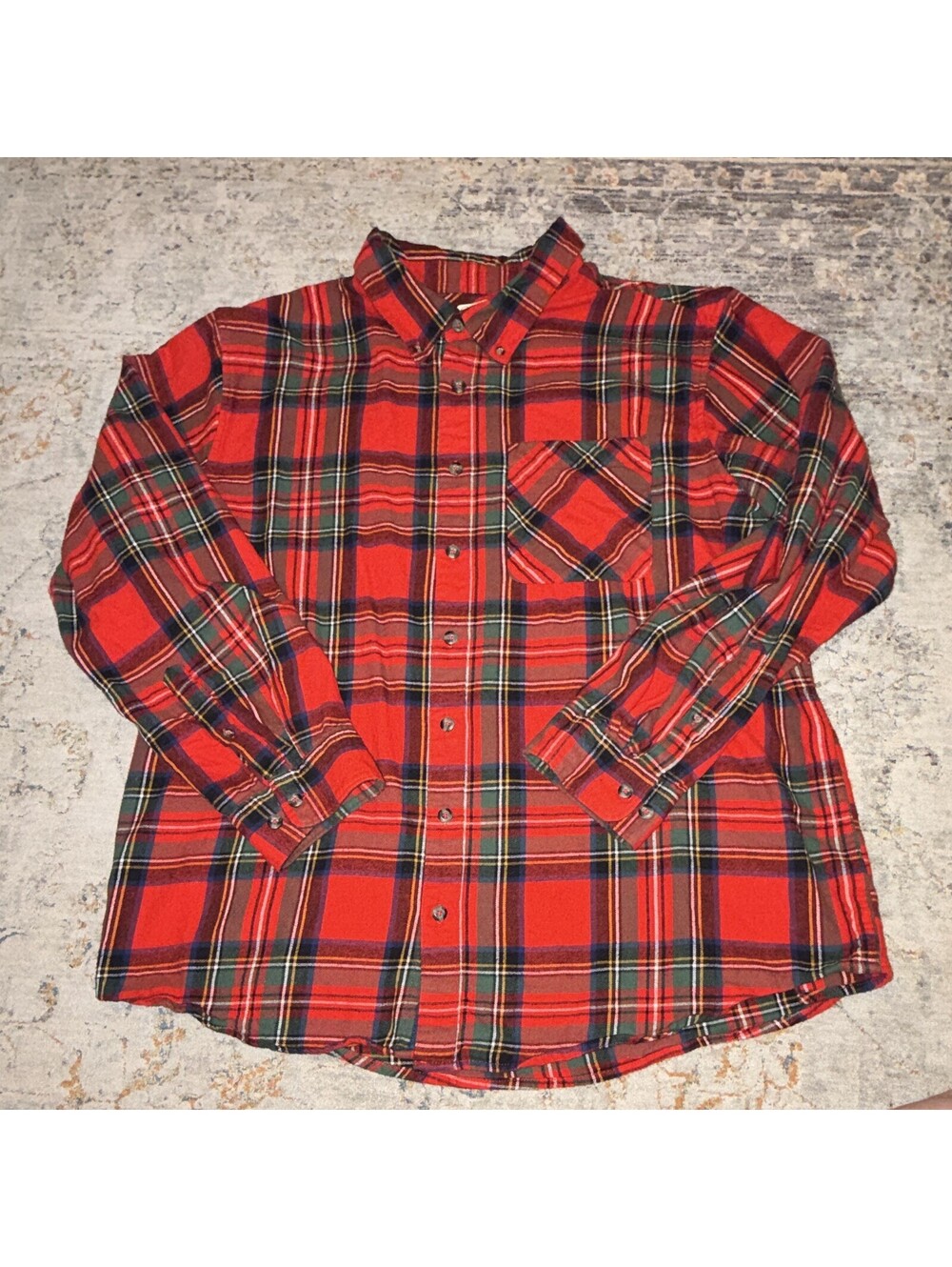 Magellan Men's Long Sleeve Shirt Red Plaid, 2XL Flannel A438